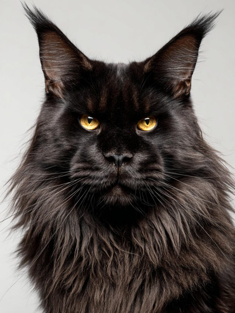 black Maine Coon size 