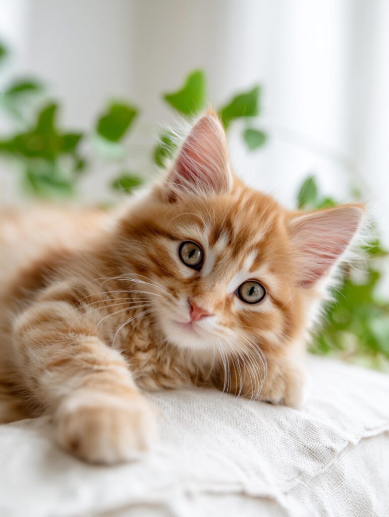 orange maine coon kitten from breeder