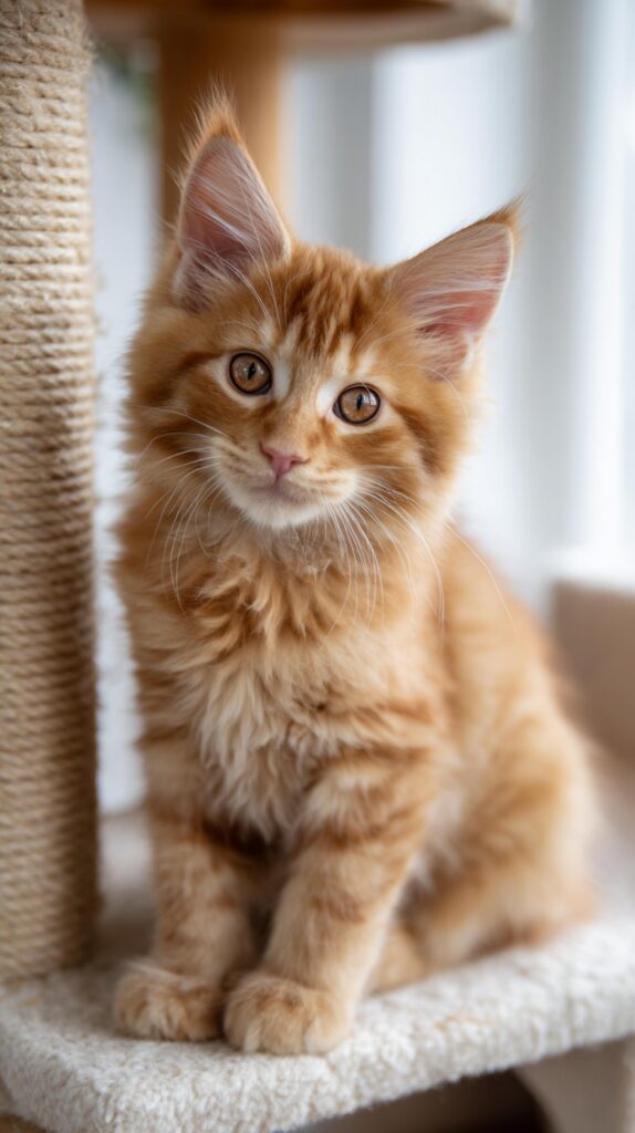 orange maine coon kitten coat 