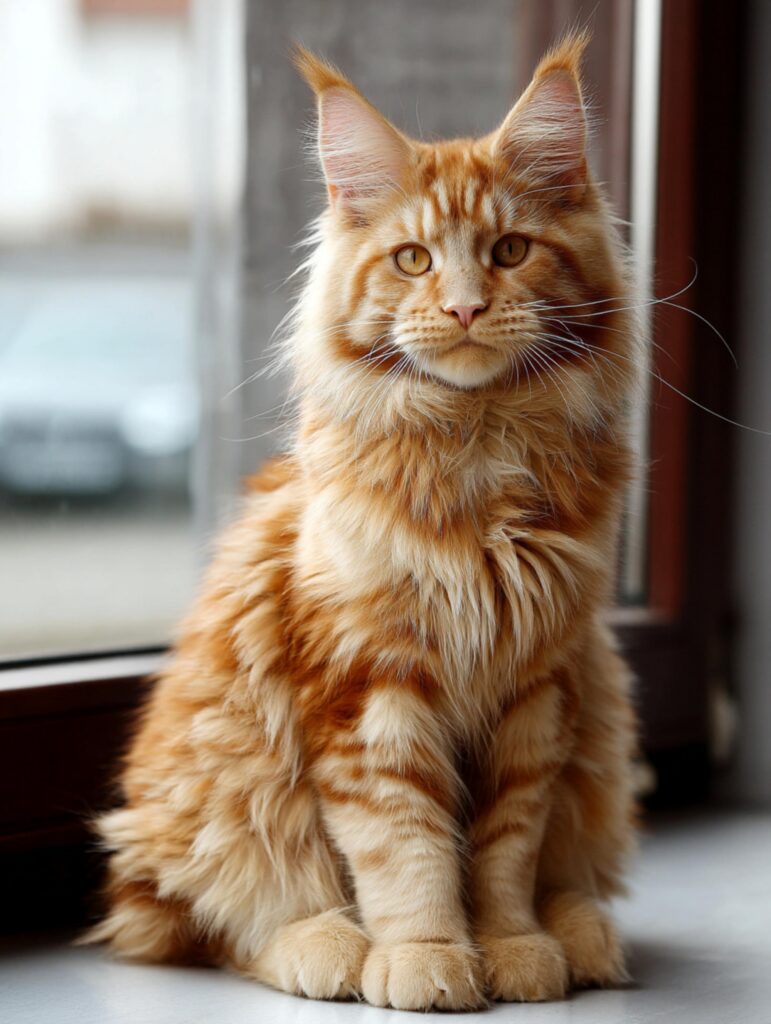 orange maine coon classic tabby pattern