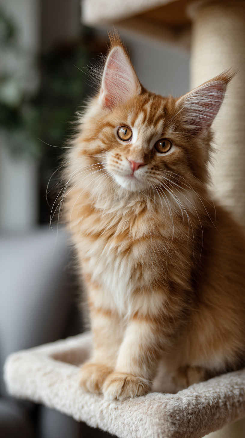 orange maine coon kitten almontecats.com