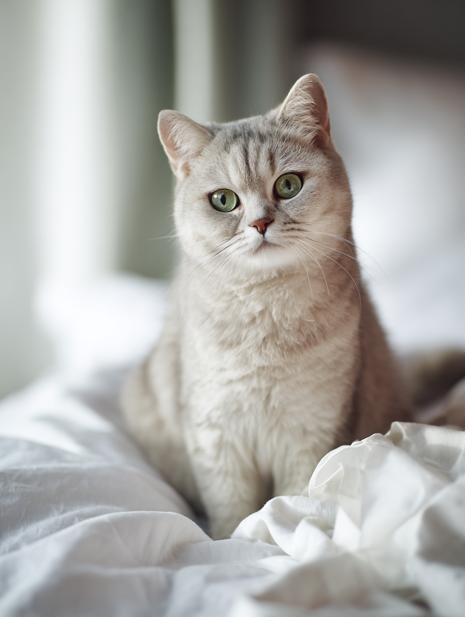 silver british shorthair cat