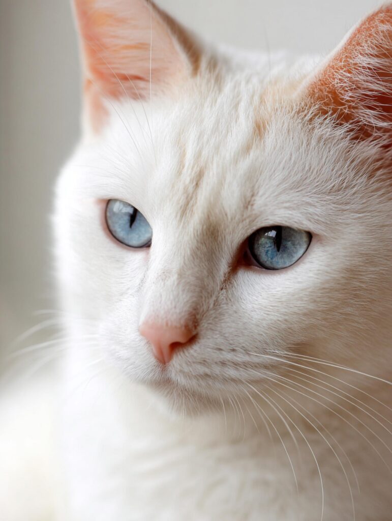 albino cat