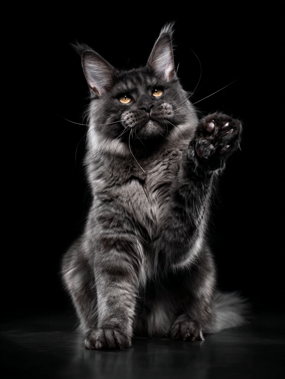 maine coon with tassel ears