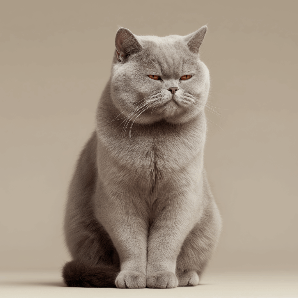 shaded british shorthair cat