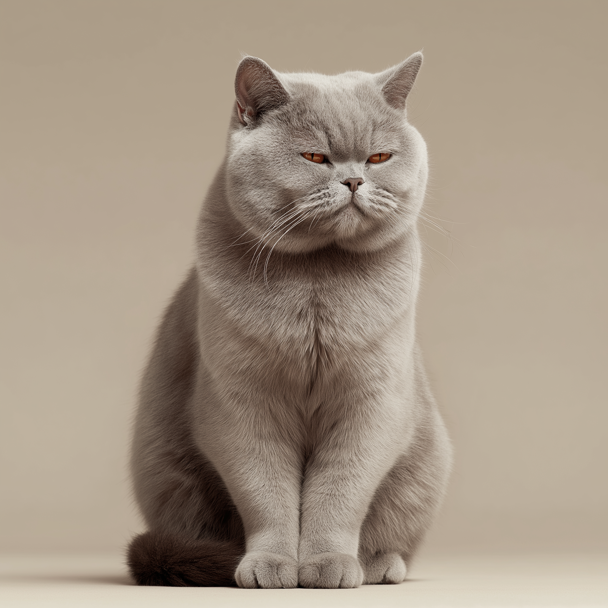 shaded british shorthair cat