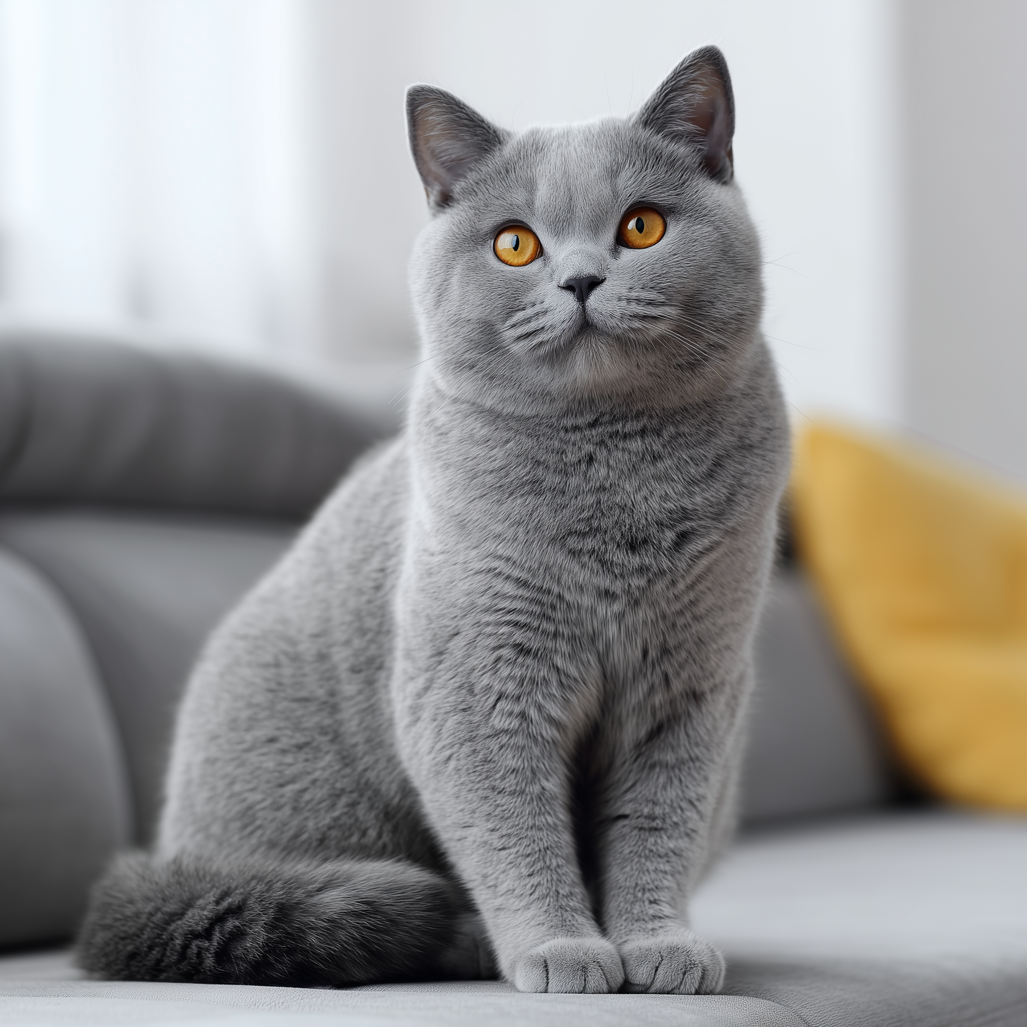 blue british shorthair cat