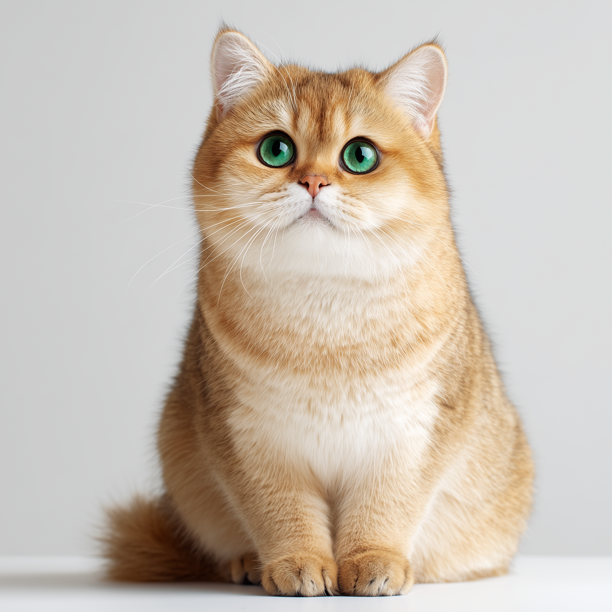 british shorthair cat with green eyes