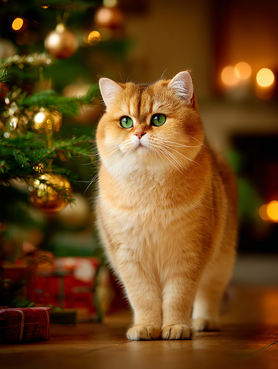 british shorthair cat with green eyes