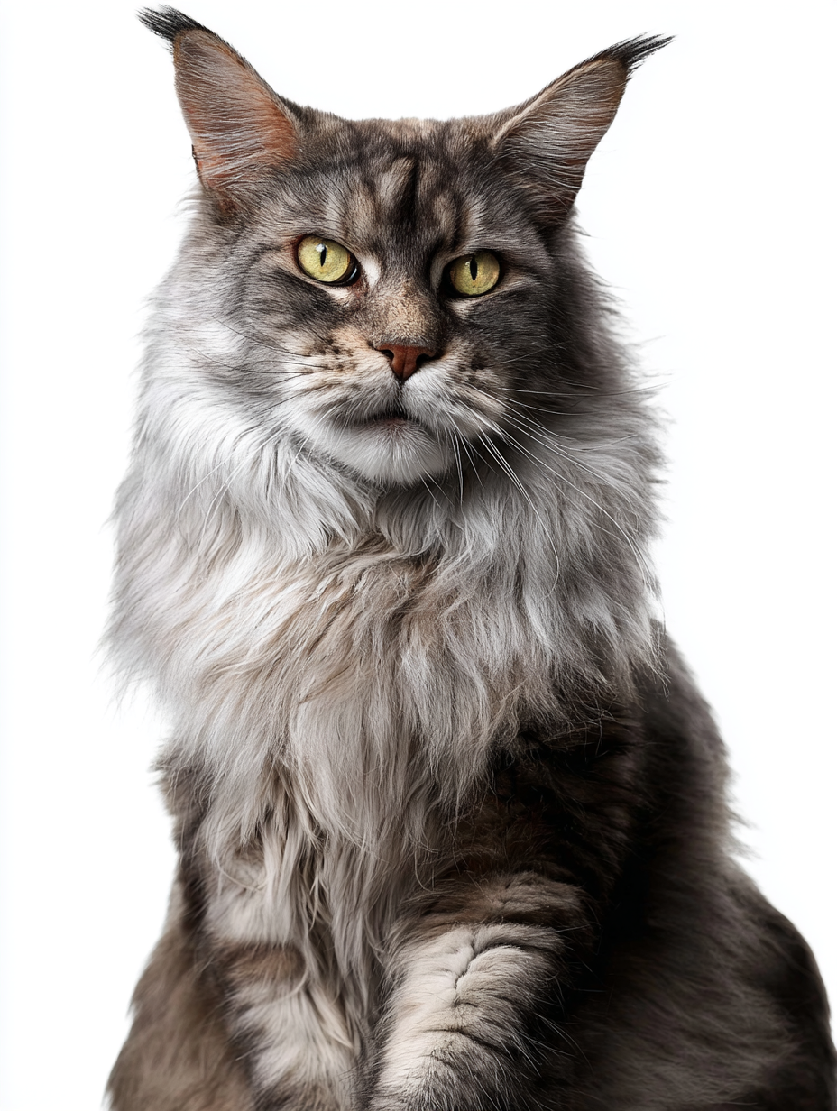 gray maine coon cat