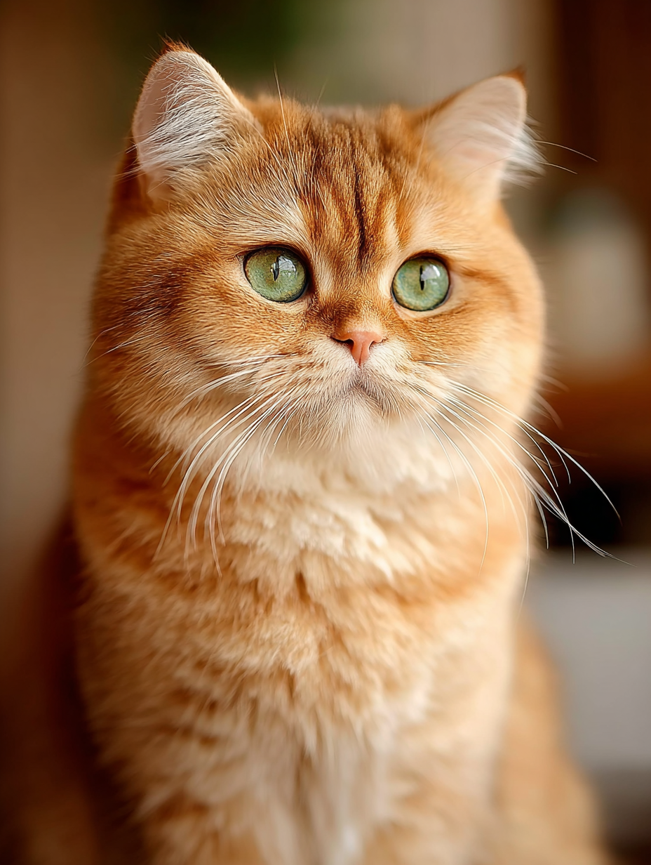 orange british shorthair cat