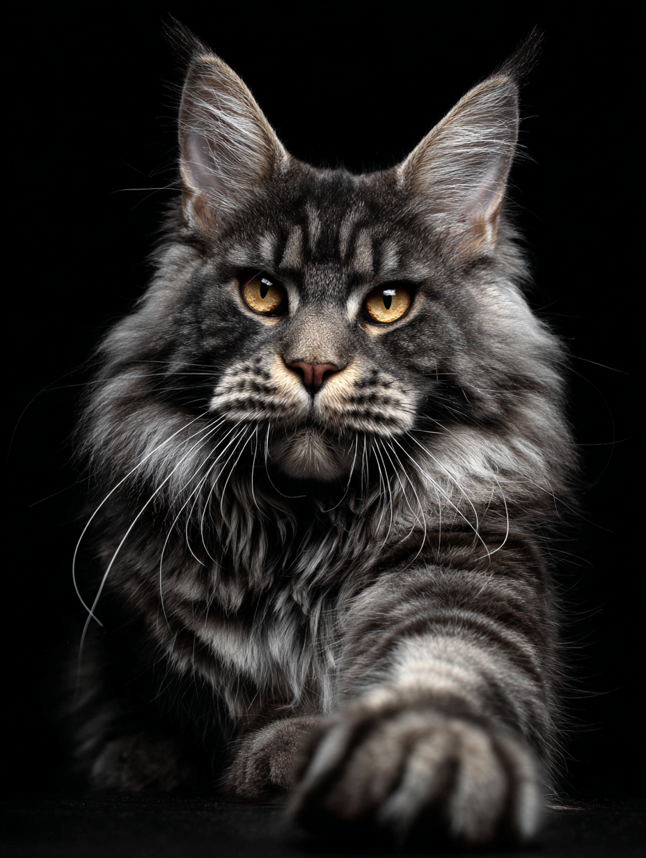 domestic maine coon cat