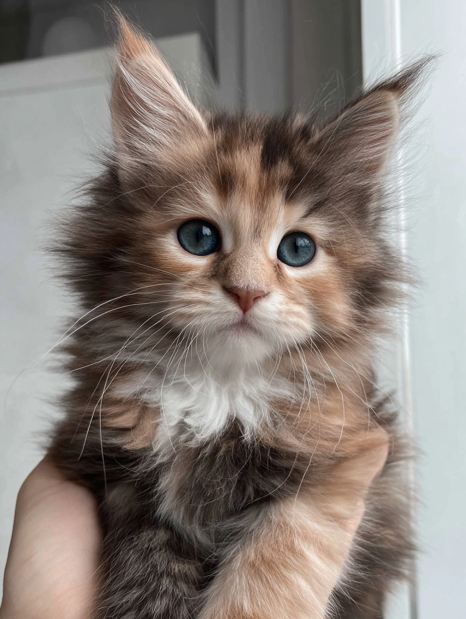 tortie maine coon kitten