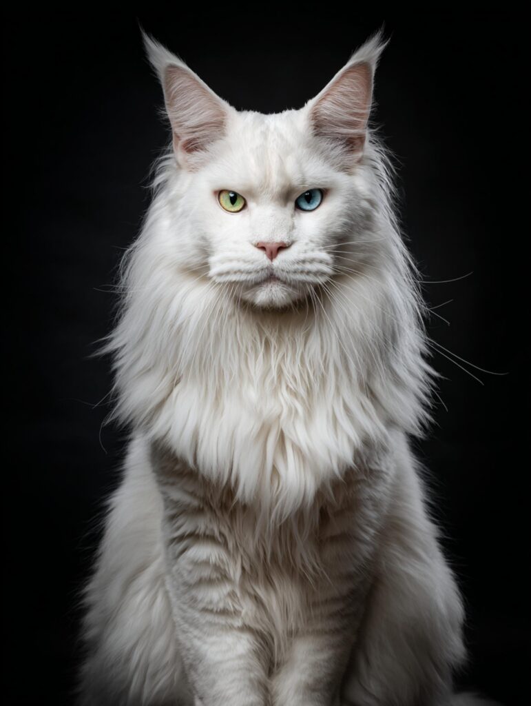 odd eyed Maine Coon male cat
