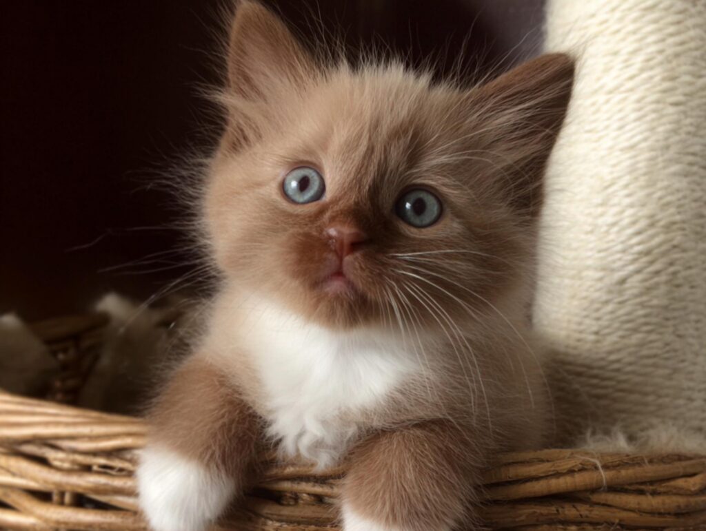 cinnamon ragdoll mitted kitten for sale