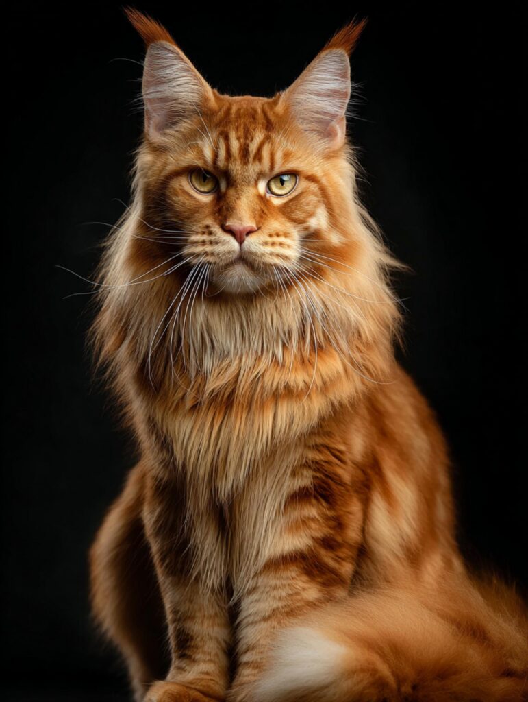 red Maine Coon cat