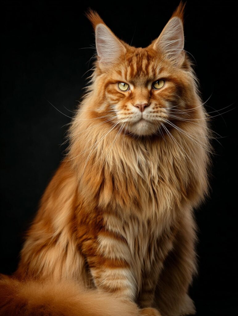 orange maine coon cat