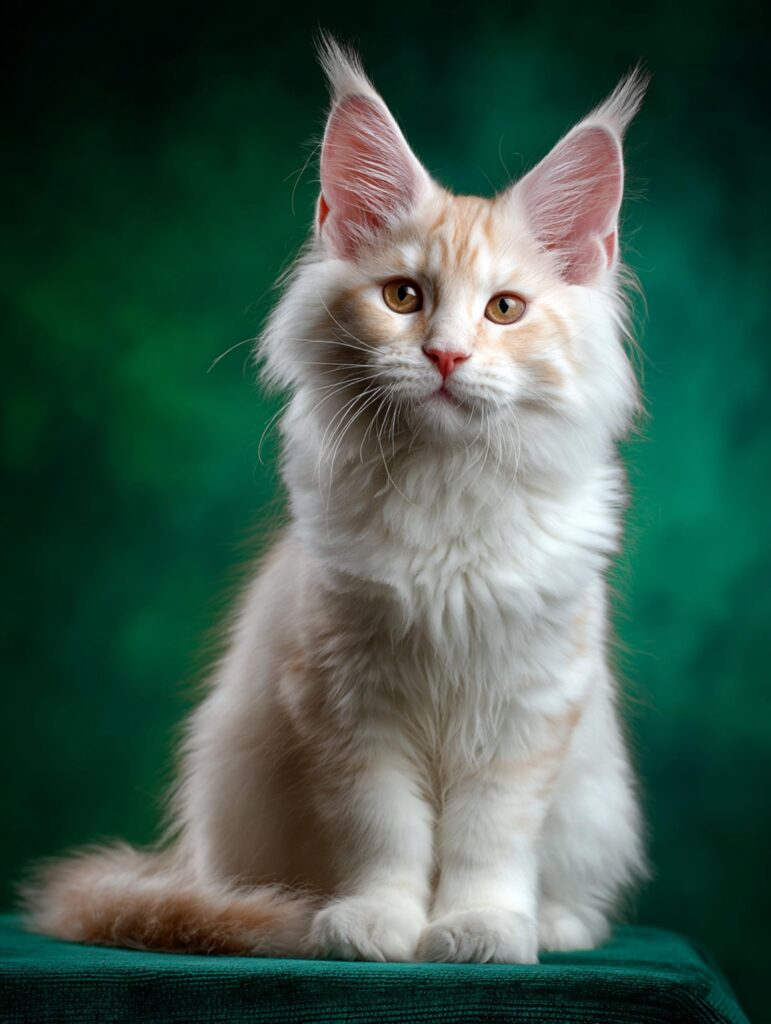 red silver Maine coon kitten 