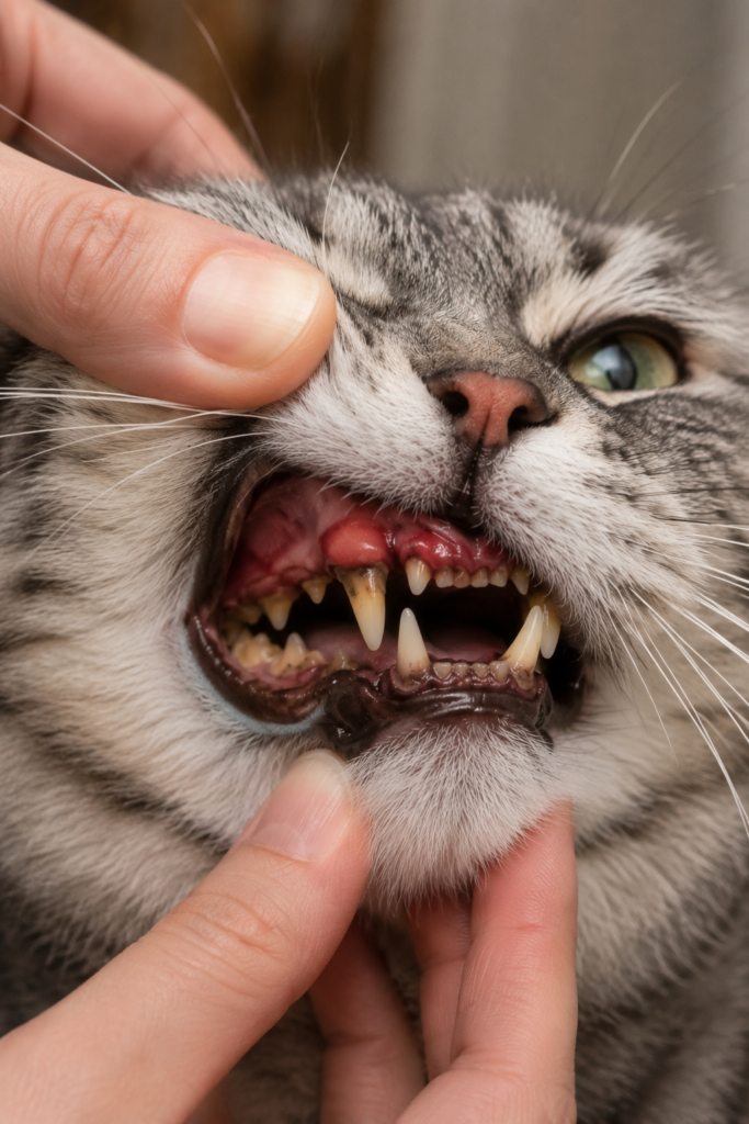 gingivitis in cats signs and dental disease stages
