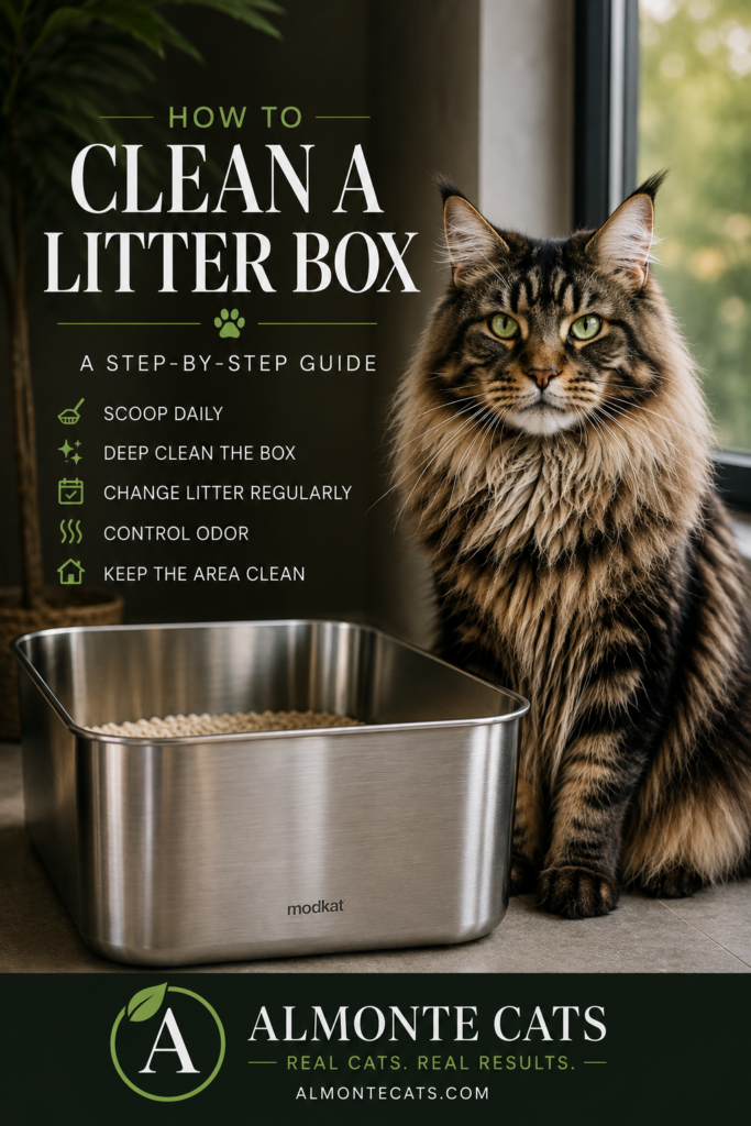 how to clean a litter box