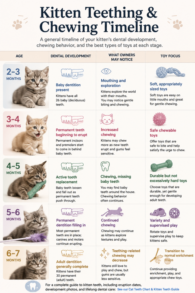 kitten teething and chewing timeline 
